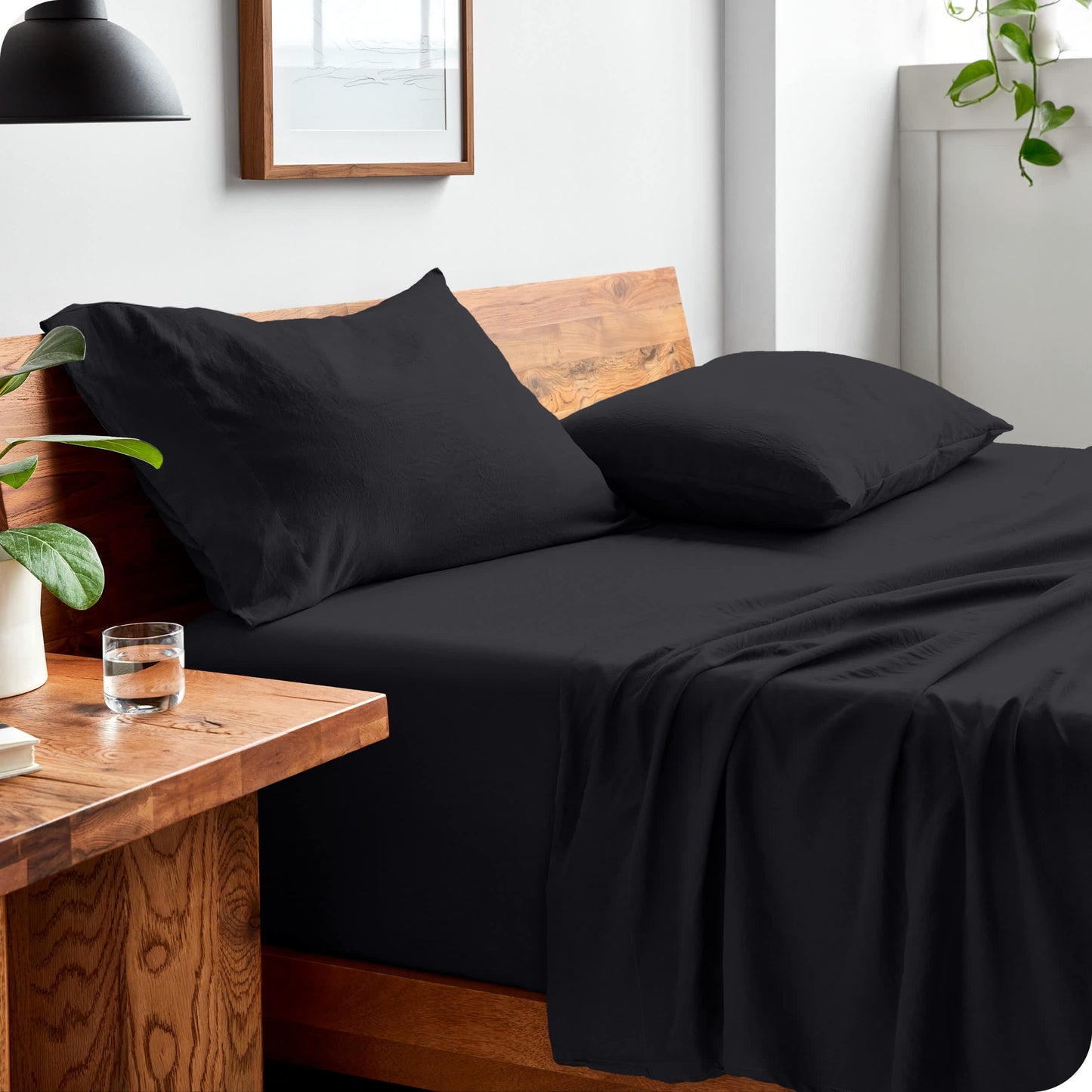 Bare Home Washed Microfiber Sheet Set