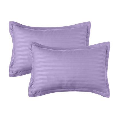 Elegant Comfort 8-Piece Dobby Stripe Comforter Set - Includes 4-Piece Sheet Set with Double Sided Storage Pockets