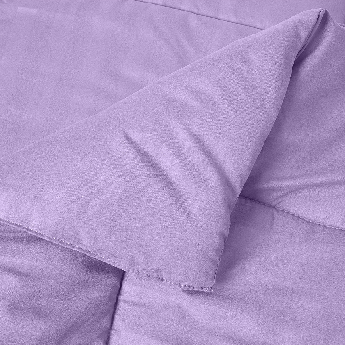 Elegant Comfort 8-Piece Dobby Stripe Comforter Set - Includes 4-Piece Sheet Set with Double Sided Storage Pockets