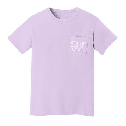 Frankie Jean Work Hard & Eat Lots of Tacos Pocket Tee
