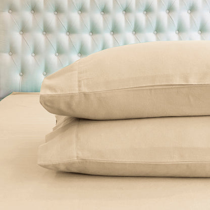 Elegant Comfort 4-Piece Cotton Flannel Sheet Set - 100% Turkish Cotton