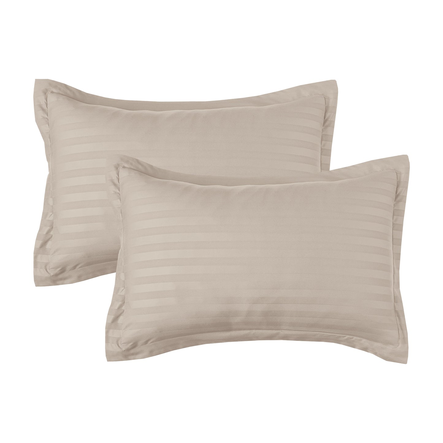 Elegant Comfort 8-Piece Dobby Stripe Comforter Set - Includes 4-Piece Sheet Set with Double Sided Storage Pockets