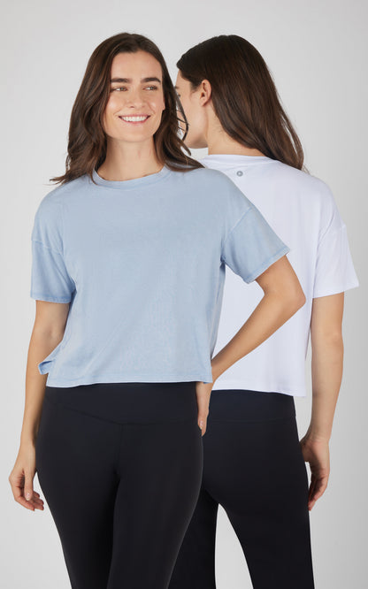 90 Degree by Reflex 2 PK Stone Washed Cotton and Super Soft Tee
