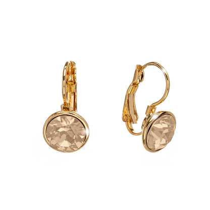 Classic Leverback Earrings with Sparkling Swarovski Crystals by callura