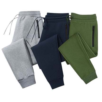 BenBen Mens 3 Pack Ultra Soft Fleece Zipper Pocket Jogger
