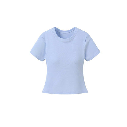 Buttery Soft Built-In Padded Bra Short Sleeve T-Shirt