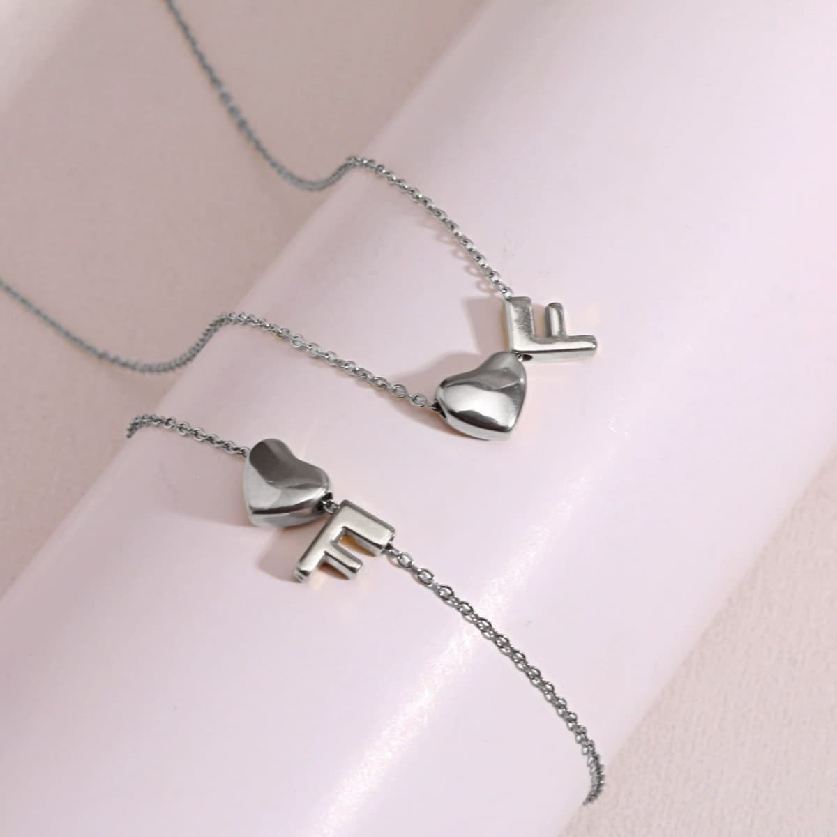 Dainty A-Z Initial Heart Necklace