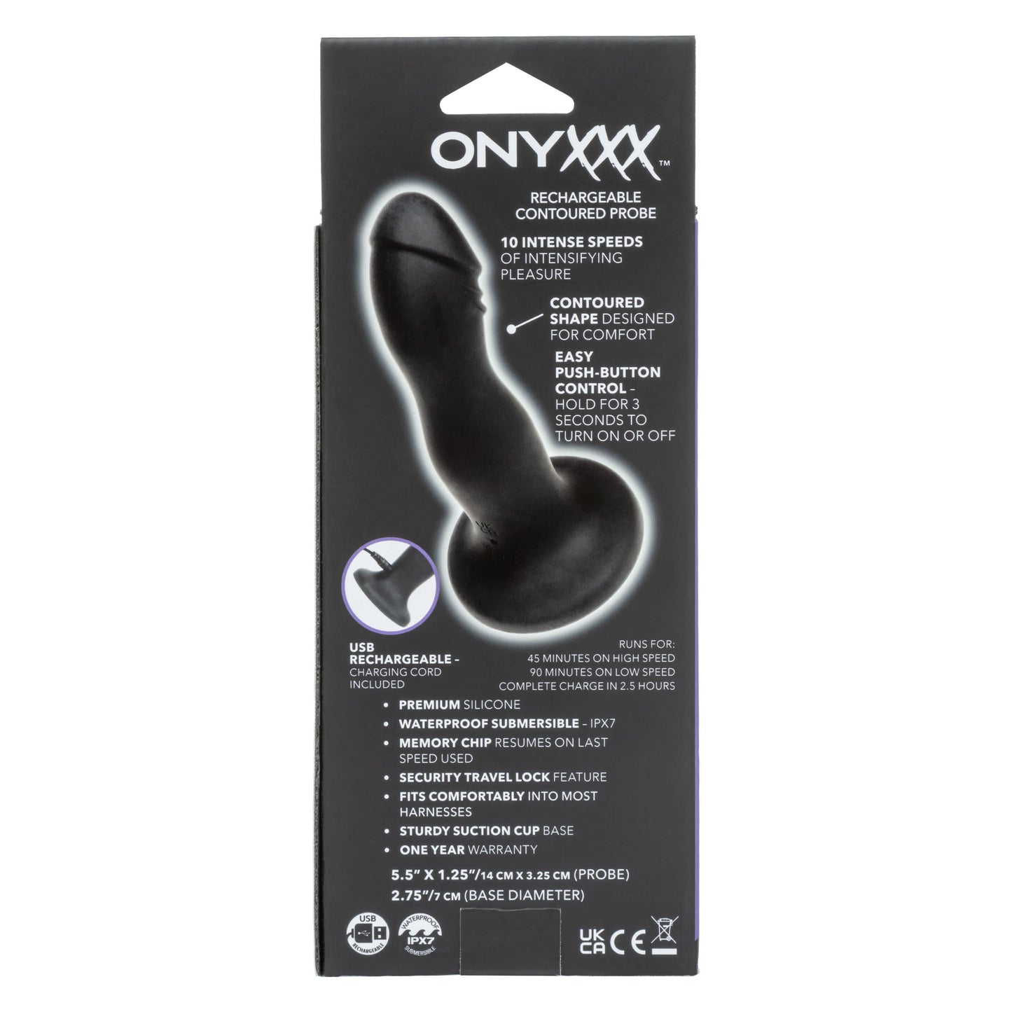 CalExotics Onyxxx Rechargeable Contoured Probe
