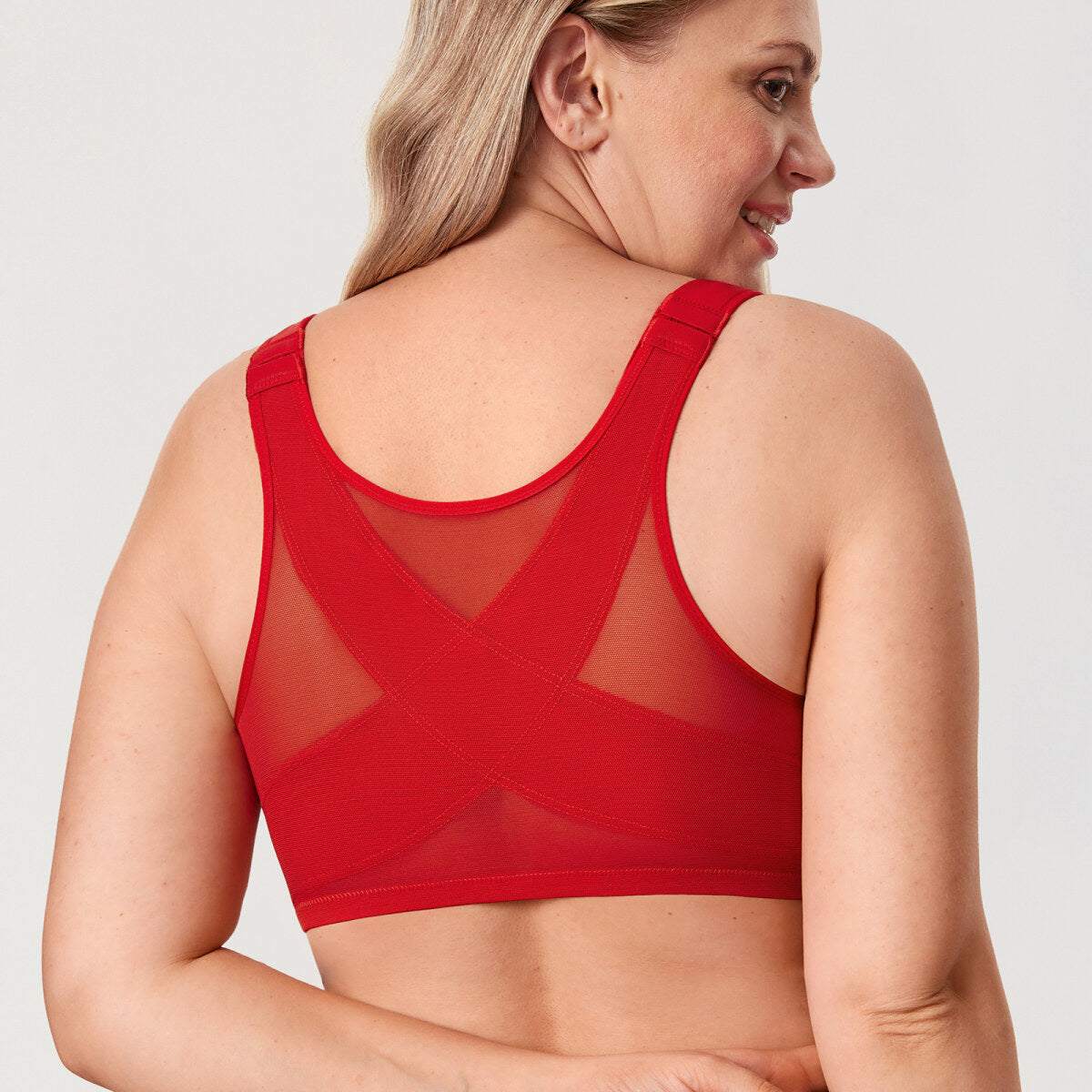 Front Closure Posture Support Underwire Plunge Bra