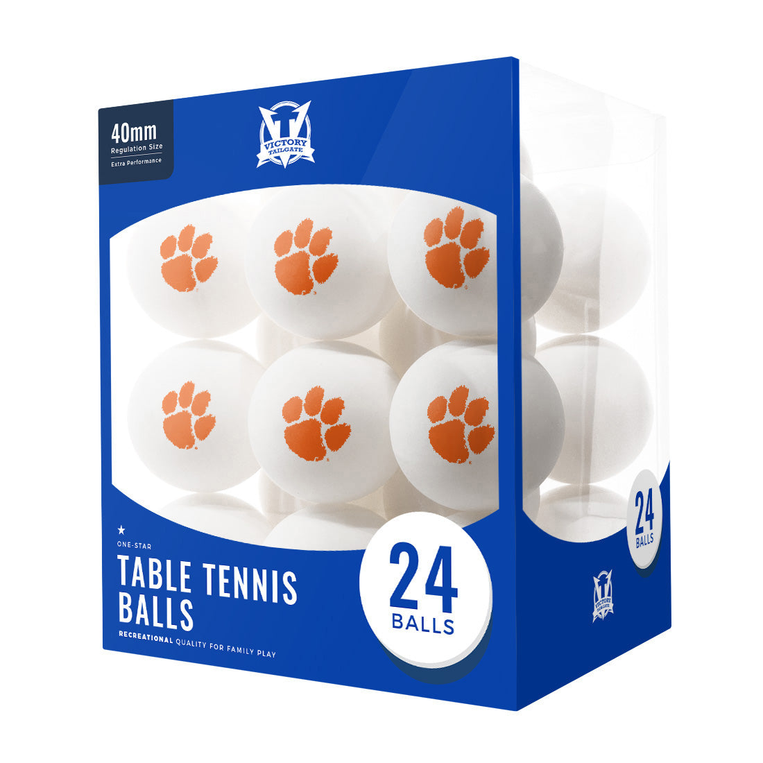 Clemson Tigers Ping Pong Balls (24-Pack)