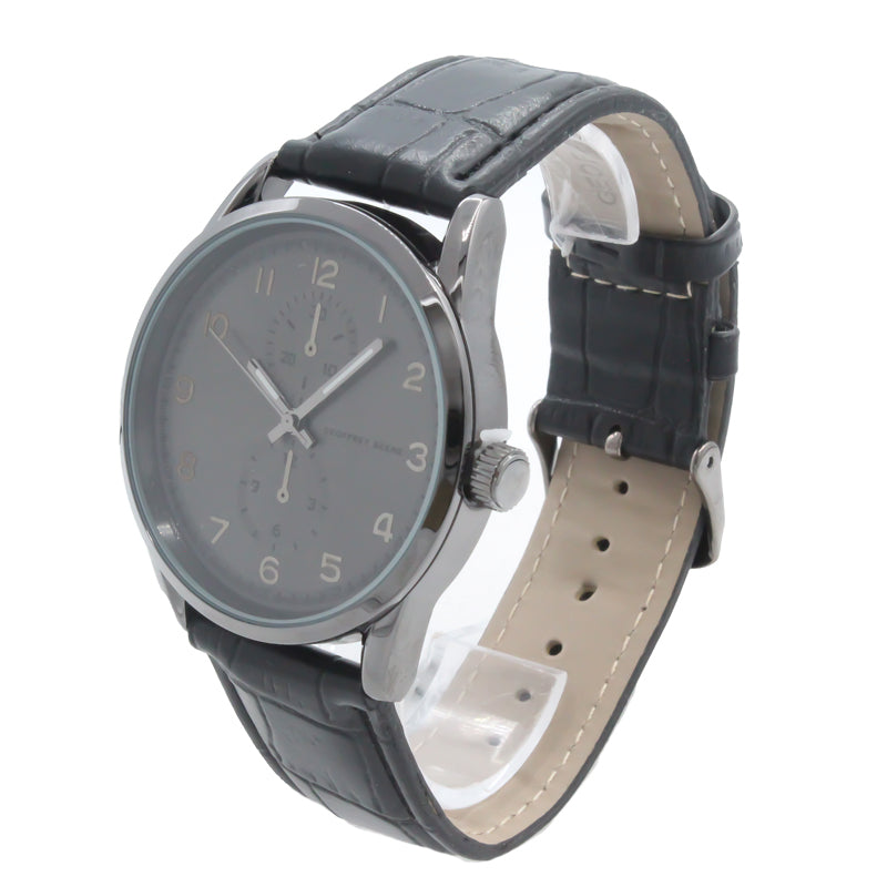Geoffrey Beene Black Leather Strap Men's Watch GB8065GUBK