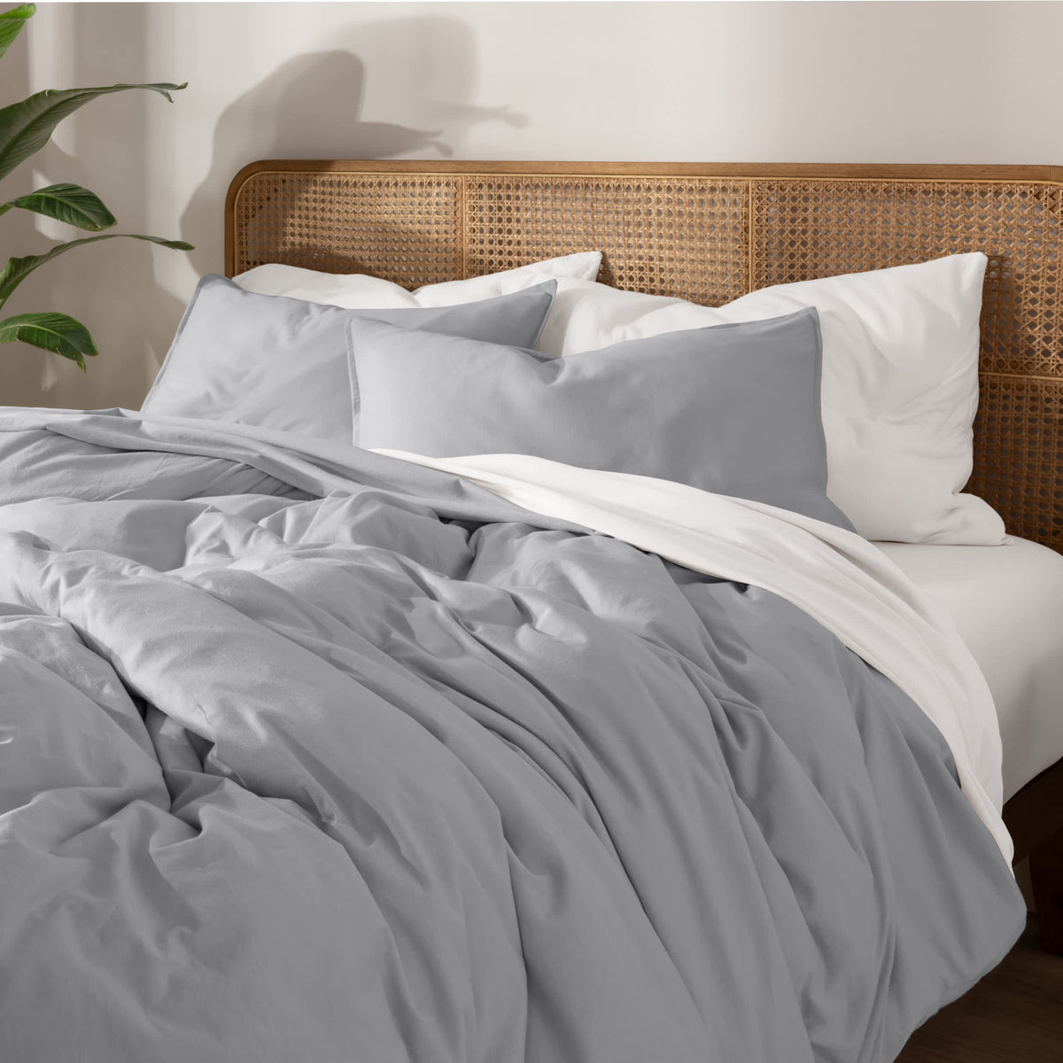 Bare Home Organic Cotton Jersey Duvet Cover Set