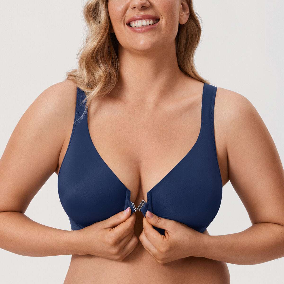 Front Closure Posture Support Underwire Plunge Bra