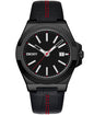Dkny Men Watch, Black Color Case, Black Dial, Black Leather Strap, 3 Hands Date, 10 Atm