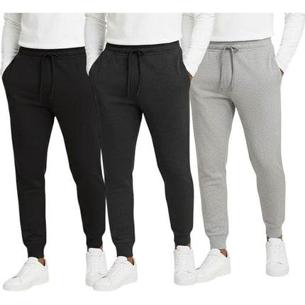 BenBen Mens 3 Pack Ultra Soft Basic Fleece Jogger