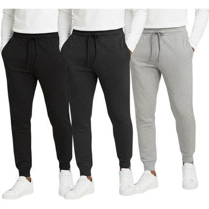 BenBen Mens 3 Pack Ultra Soft Basic Fleece Jogger