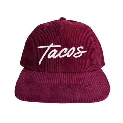 Frankie Jean Tacos Cursive Corduroy Cap