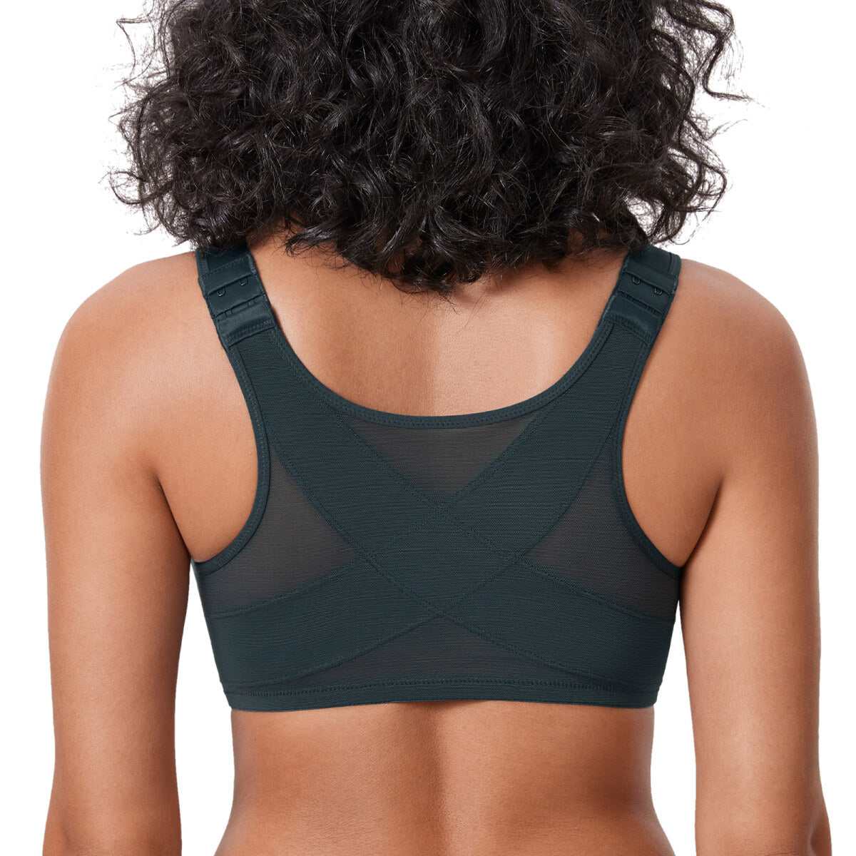 Front Closure Posture Support Underwire Plunge Bra