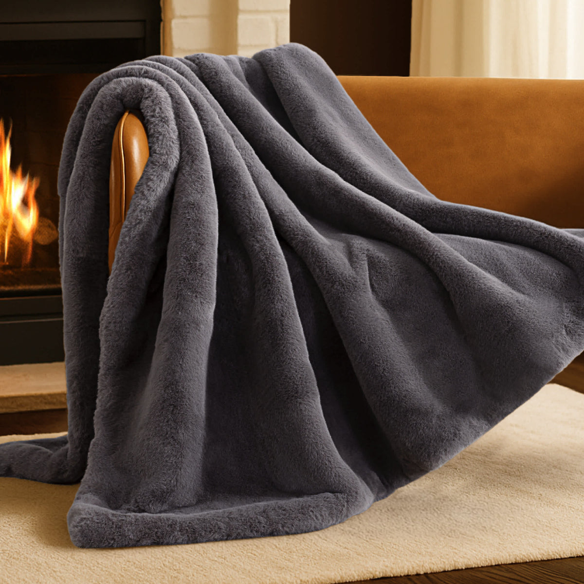 Bare Home Faux Fur Blanket