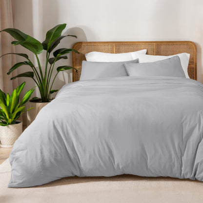 Bare Home Organic Cotton Jersey Duvet Cover Set