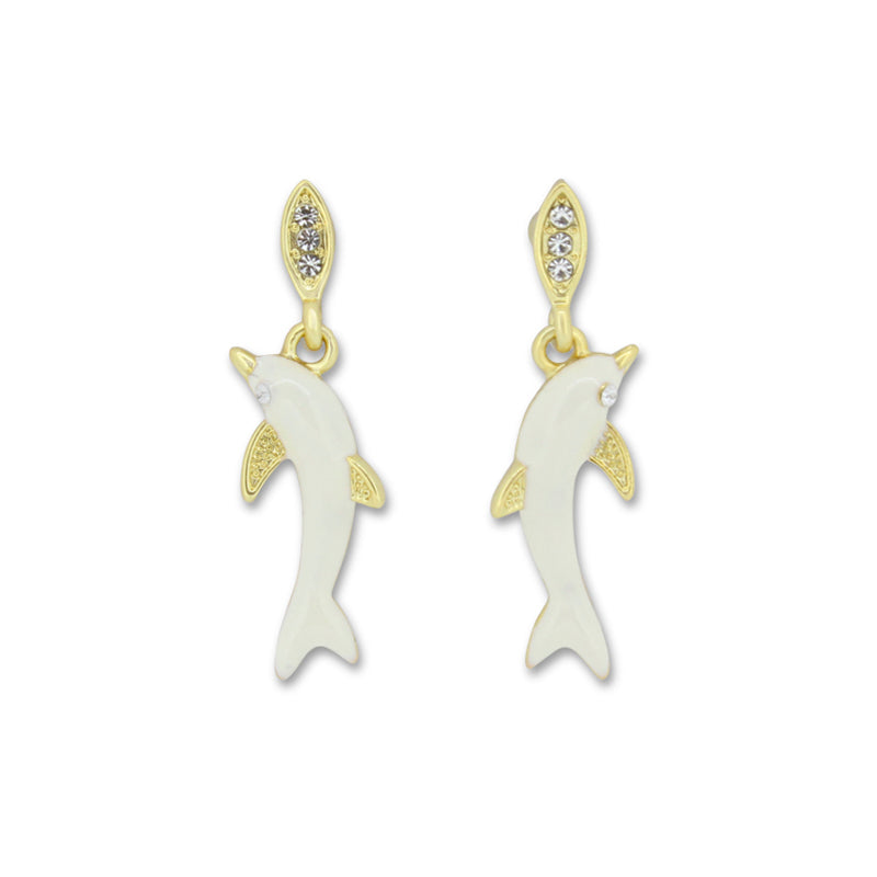 Dolphin Earrings White Khloelle LC0070828