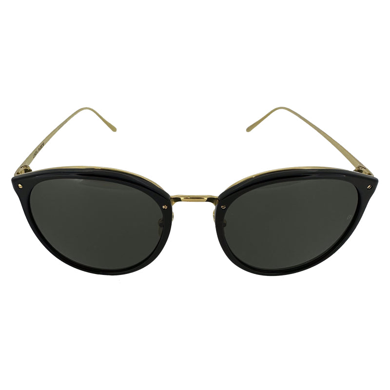 Linda Farrow Black Oval Unisex Sunglasses LFLC25C13