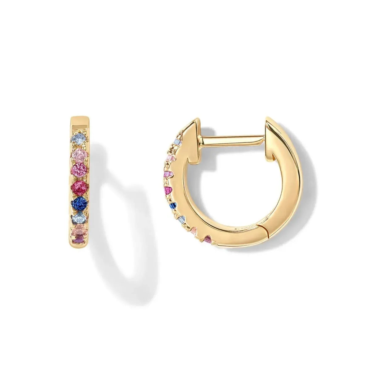 CZ Huggie Hoop Earrings