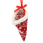 Christmas Hat Tree Decoration Red & White Nordic Design