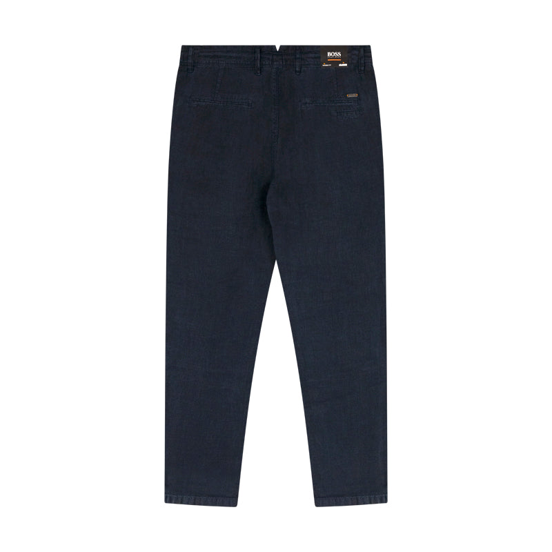 Hugo Boss Navy Tapered Fit Trousers