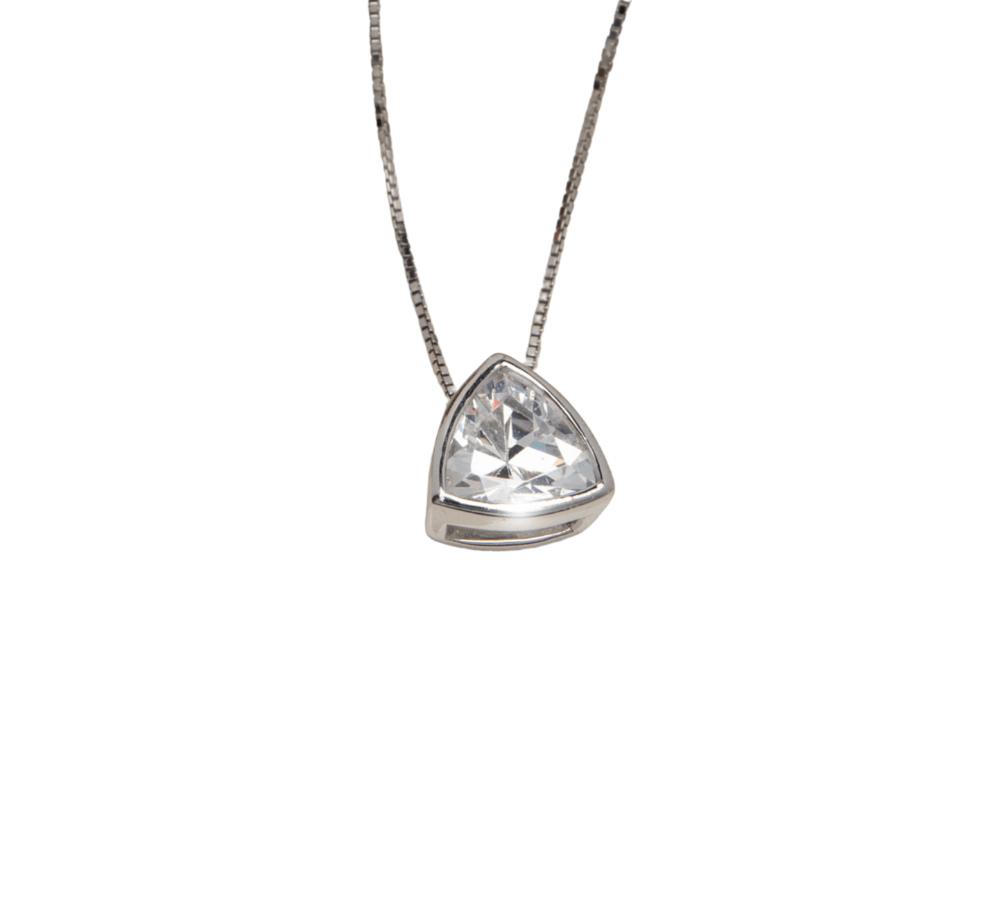 Clear Swarovski Crystal Necklace – Clear Swarovski Crystal Trillium Pendant Necklace