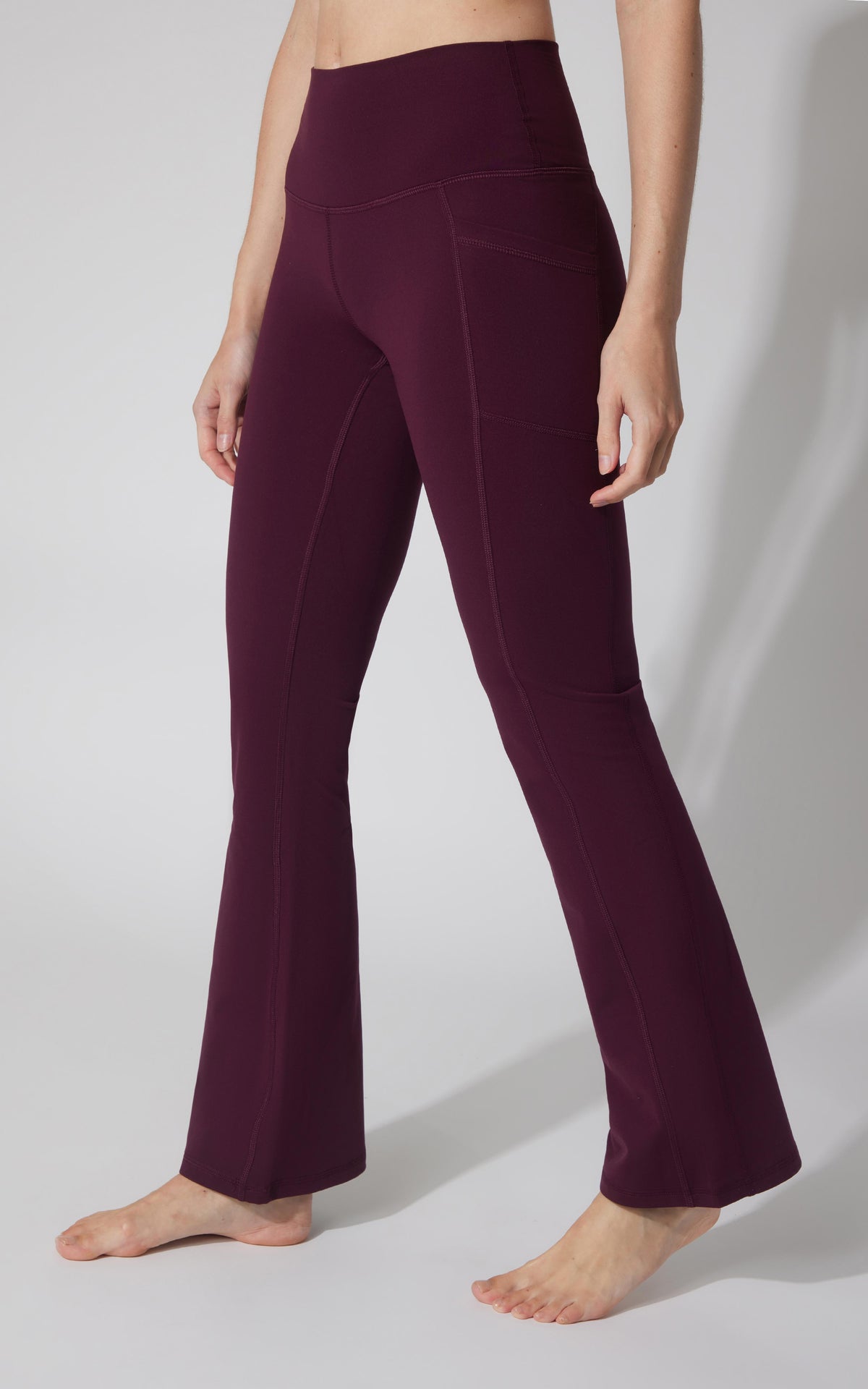 90 Degree by Reflex Polarlux Tribeca Elastic Free Full Length Side Pocket Flare Leg Pant