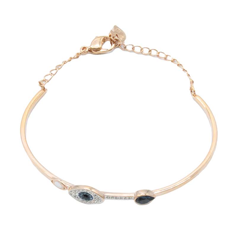 Swarovski Symbolic Rose Gold Evil Eye Bangle Bracelet