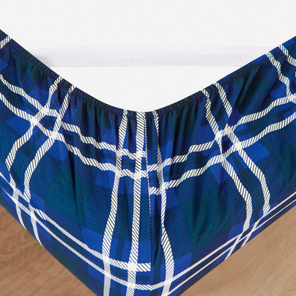 Elegant Comfort 6-Piece Plaid Pattern Bed Sheet Set - Soft as a Hotel Premium Quality