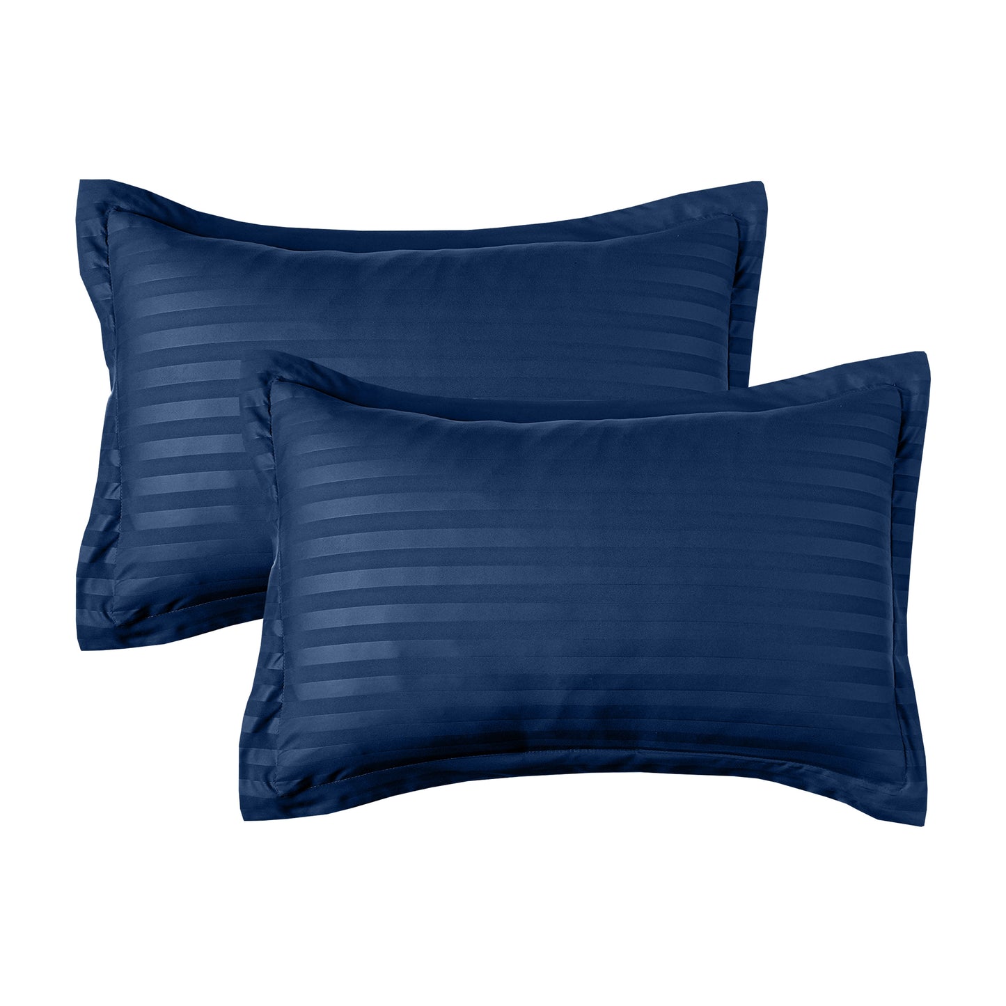 Elegant Comfort 8-Piece Dobby Stripe Comforter Set - Includes 4-Piece Sheet Set with Double Sided Storage Pockets