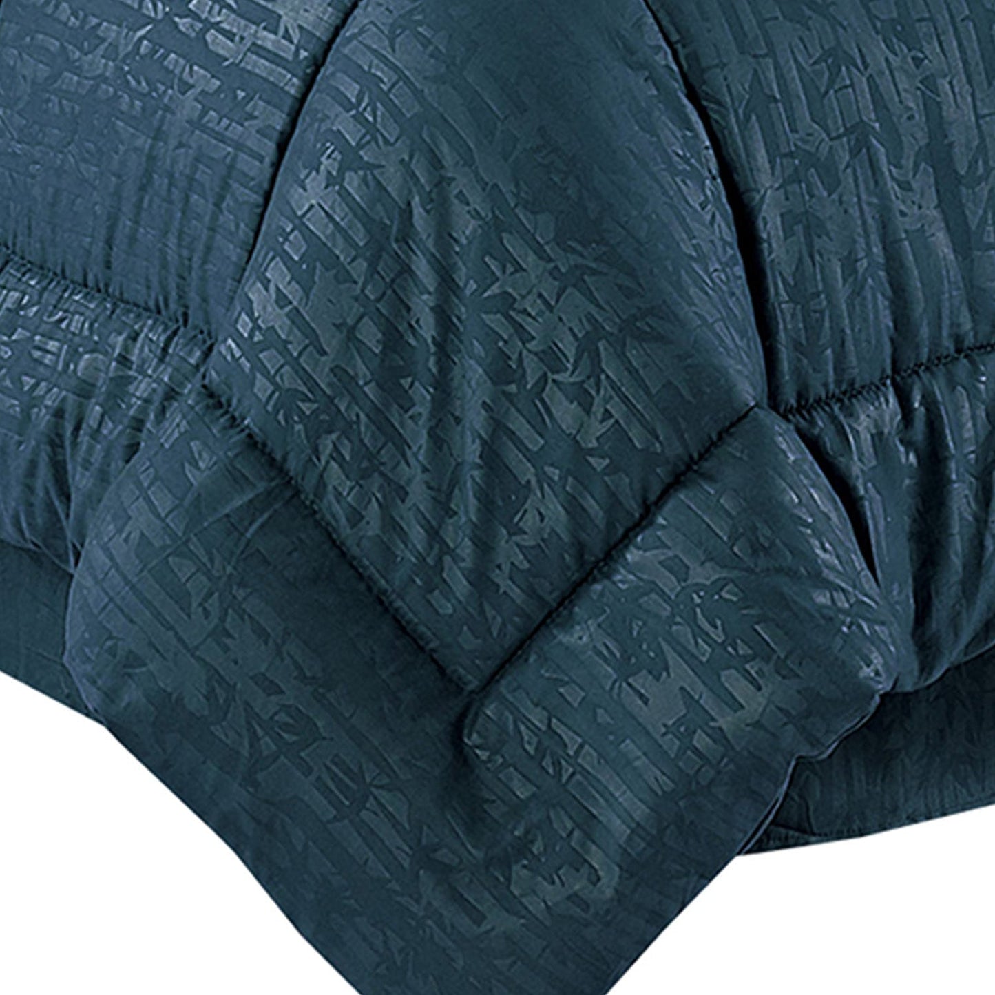 Elegant Comfort 8-Piece Bamboo Floral Pattern Comforter Set- Includes 4-Piece Sheet Set with Double Sided Storage Pockets