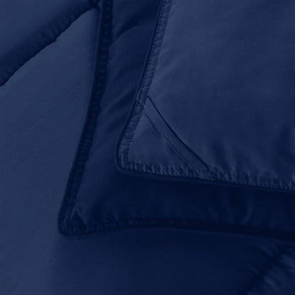 Elegant Comfort 3-Piece Box Stitched Comforter & Shams - Duvet Insert with 4 Corner Tabs