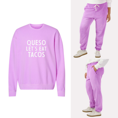 Frankie Jean Queso Let's Eat Tacos Washed Sweatshirt