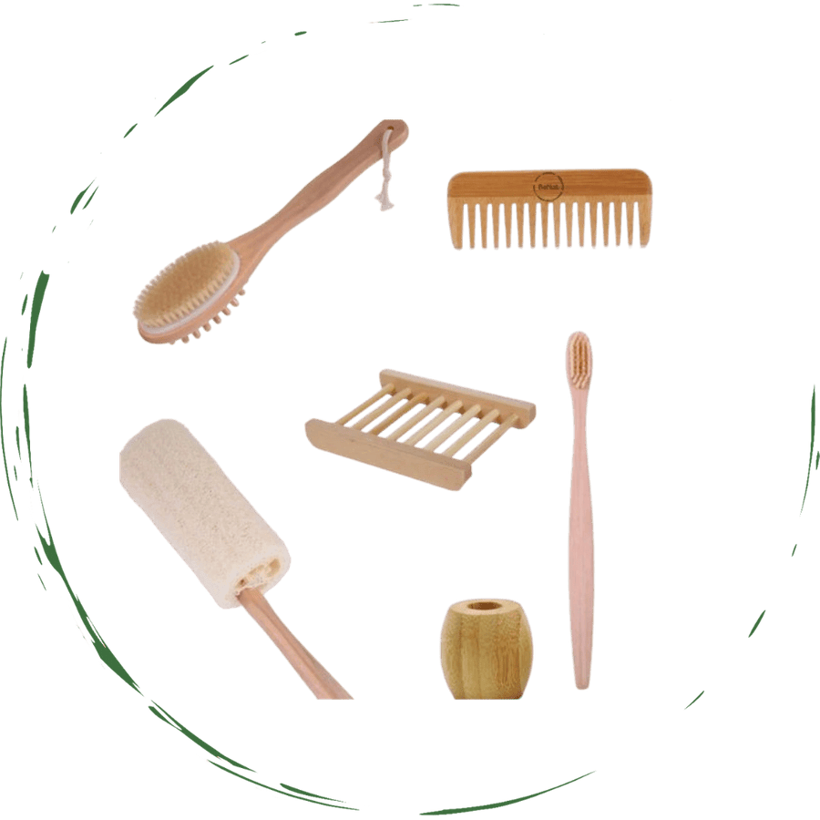 BeNat Zero-Waste Bathroom Essential Accessories Bundle