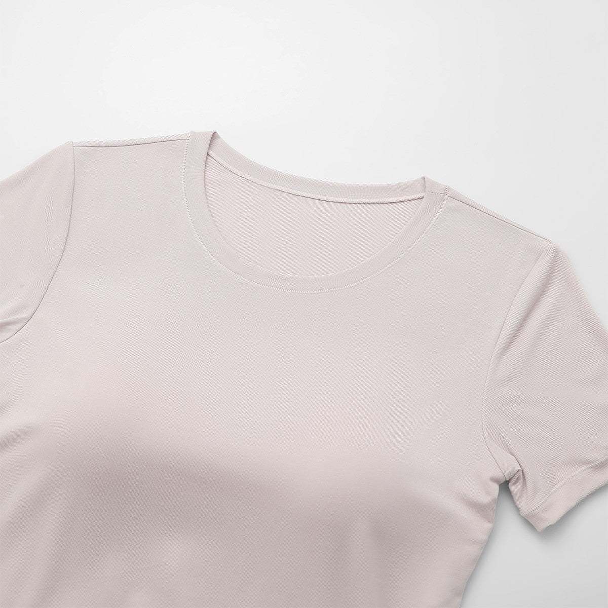 Buttery Soft Built-In Padded Bra Short Sleeve T-Shirt