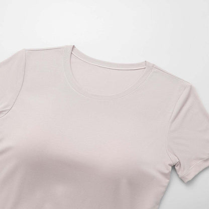 Buttery Soft Built-In Padded Bra Short Sleeve T-Shirt