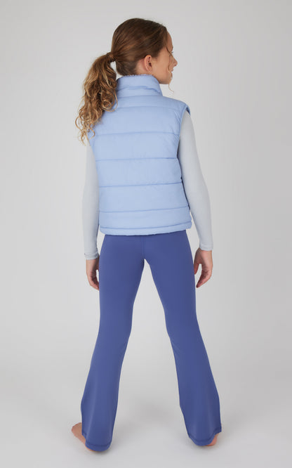 90 Degree by Reflex Girls Quilted Vest & Super Soft Top & Flare Legging Set