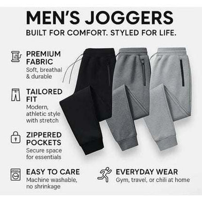 BenBen Mens Ultra Soft Fleece Zipper Pocket Jogger