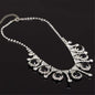 Black & Cubic Zirconia Round Statement Necklace & Drop Earrings