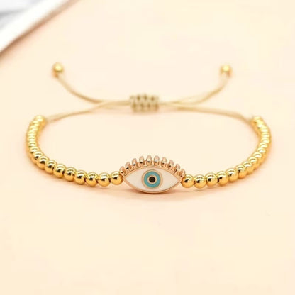 Evil Eye Beaded Adjustable Bracelet