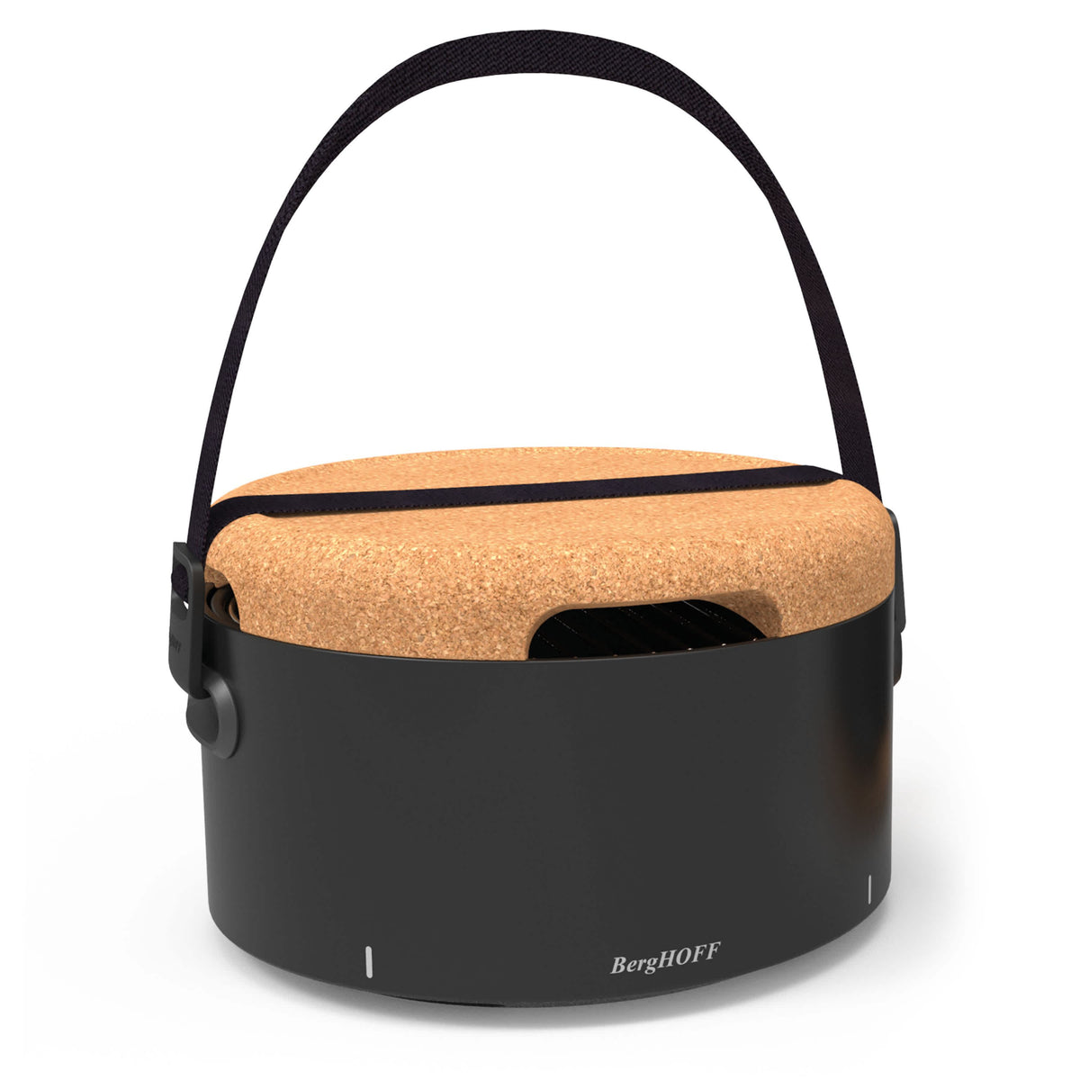 BergHOFF Leo Portable Tabletop Barbecue Charcoal Grill Black