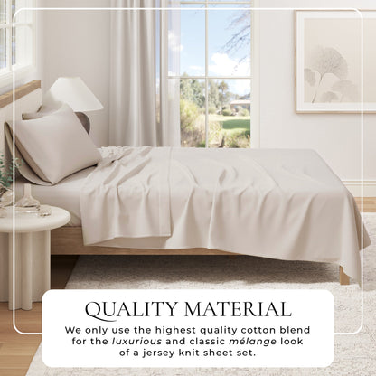 100% Organic Cotton Jersey Knit Sheets