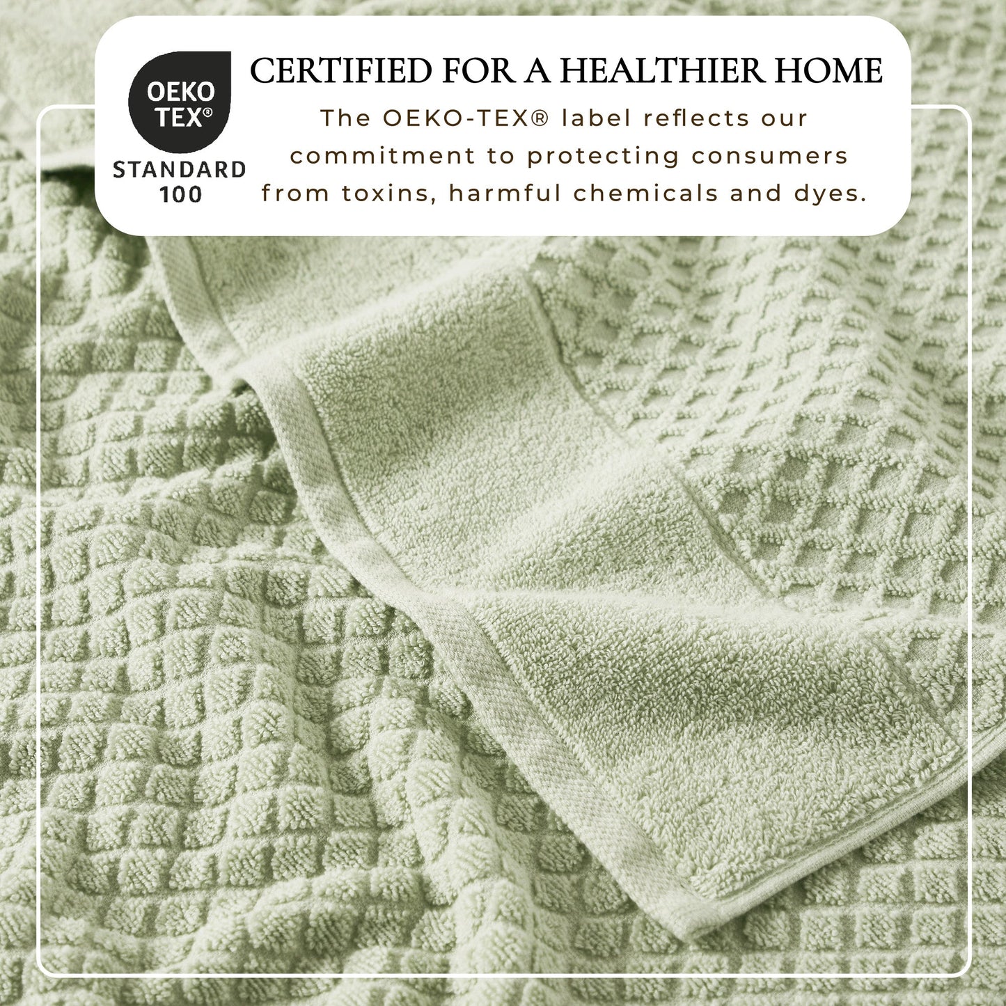 Cotton Diamond Waffle Weave Bath Towel Set - Grayson Collection