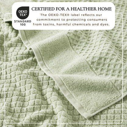 Cotton Diamond Waffle Weave Bath Towel Set - Grayson Collection
