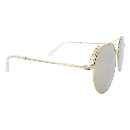 Police Gold Round Men's Sunglasses SPL 459Y *EX DISPLAY*