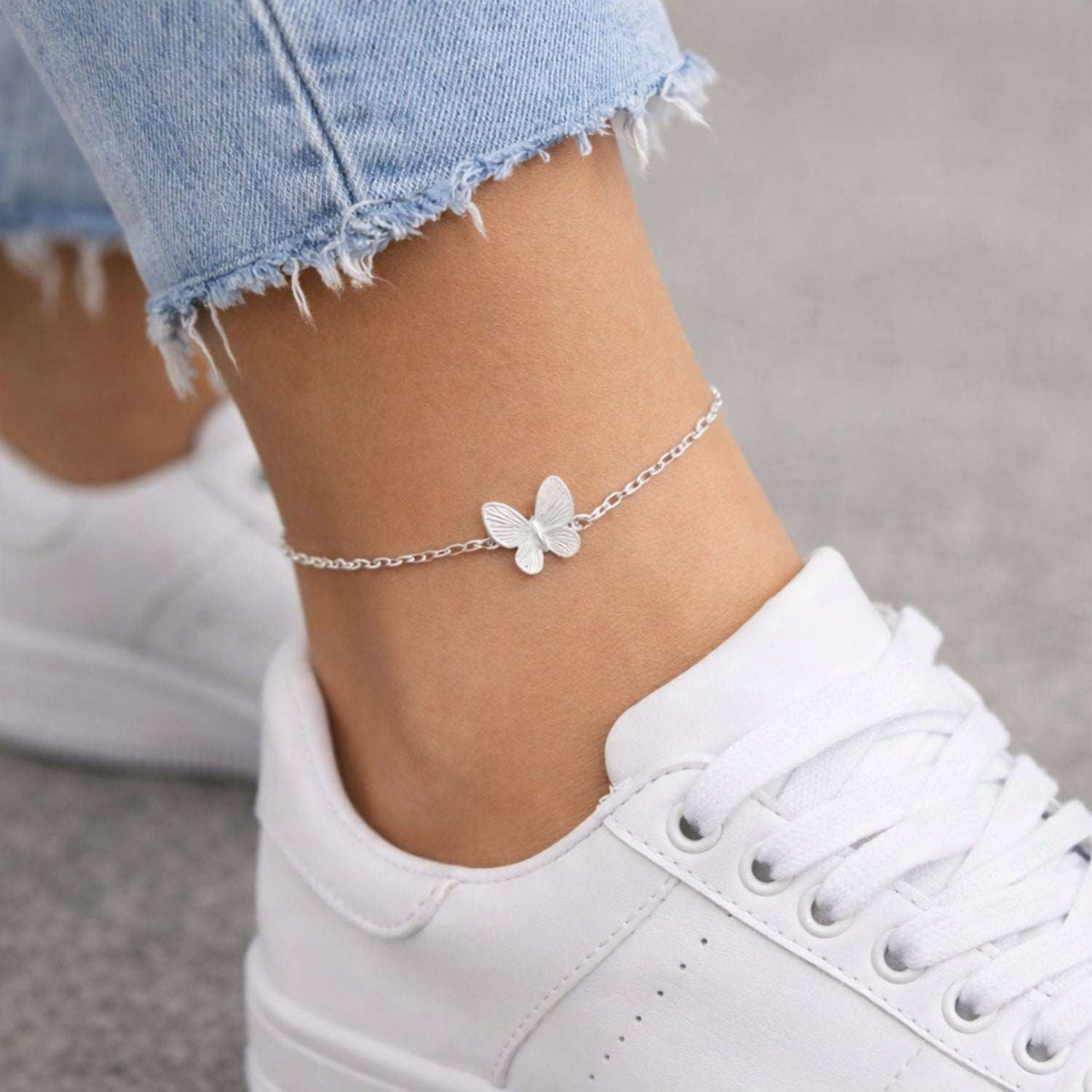 Crystal Butterfly Anklet